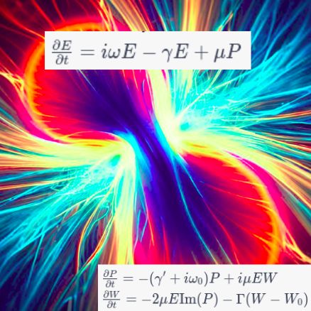Maxwell-Bloch equations for a two-level excitonic system